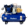 Quincy QT-15 Splash Lubricated Air Compressor with MAX Package — 15 HP, 208 Volt, 3 Phase, 120 Gallon Horizontal, Model# 2153DS12HCA20M