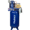 Quincy QTV-7.5 Splash Lubricated Reciprocating Air Compressor — 7.5 HP, 460 Volt, 3 Phase, 80-Gallon Vertical, Model# 273DSVCB46